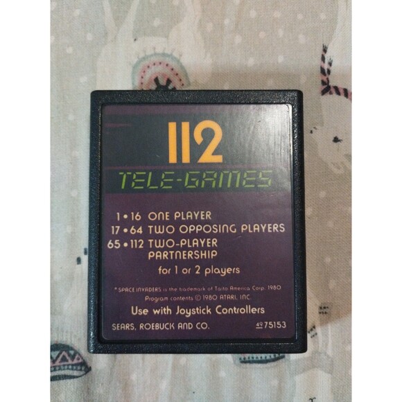 Space Invaders for Atari 2600. Tested & Works. Vintage 1978. Sears Text Variant. - Picture 1 of 3